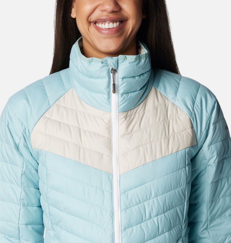Columbia Powder Lite II Full Zip Women's Puffer Jacket Turquoise | AHBOWX-658
