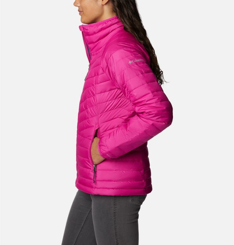 Columbia Powder Lite II Full Zip Women's Puffer Jacket Purple | QOIWMR-321