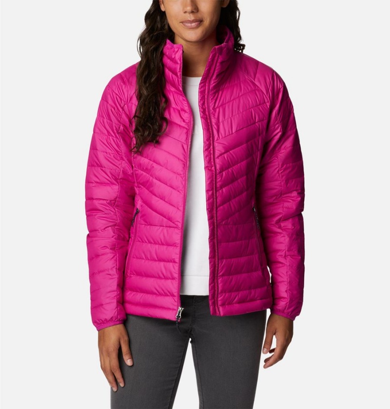 Columbia Powder Lite II Full Zip Women's Puffer Jacket Purple | QOIWMR-321