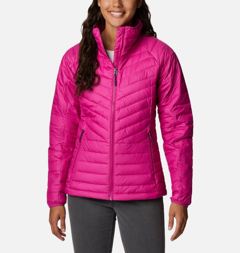 Columbia Powder Lite II Full Zip Women\'s Puffer Jacket Purple | QOIWMR-321