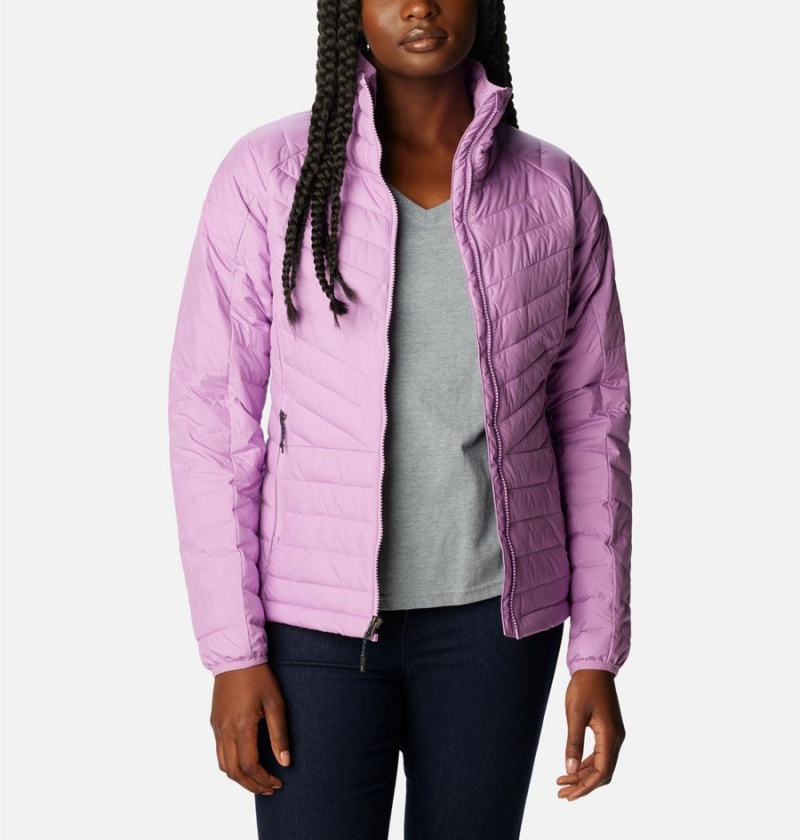 Columbia Powder Lite II Full Zip Women's Puffer Jacket Purple | OYTAKS-386