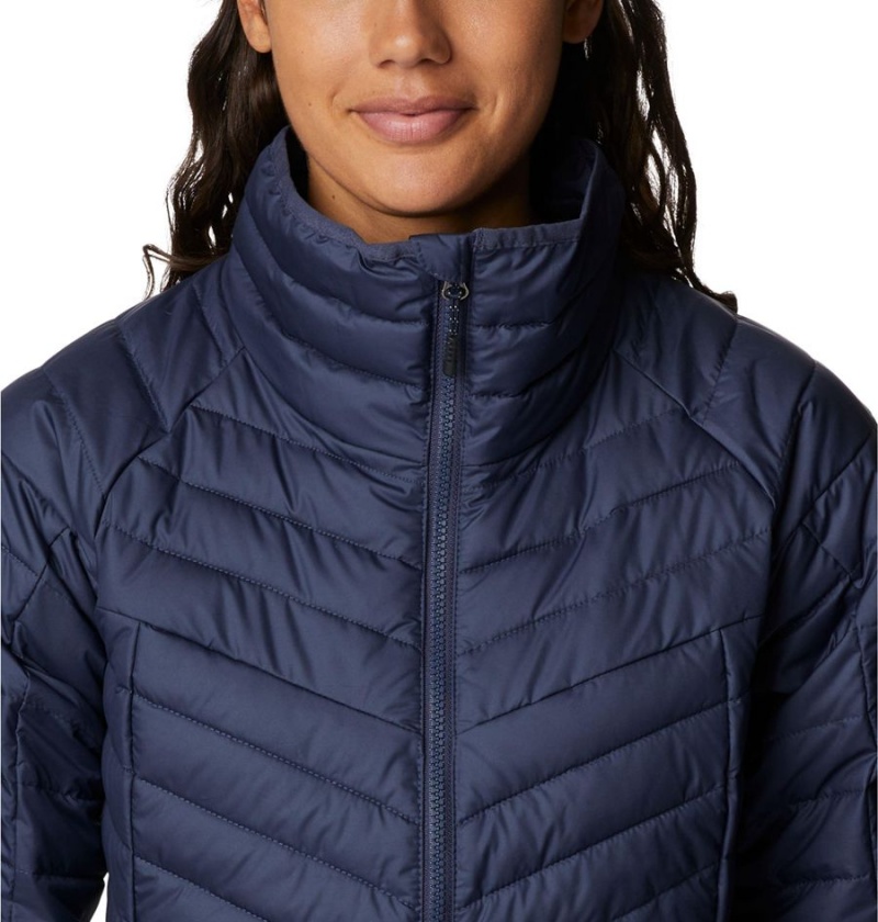 Columbia Powder Lite II Full Zip Women's Puffer Jacket Navy | MWFEKX-457