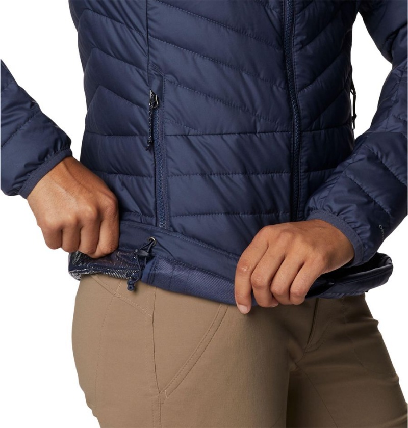 Columbia Powder Lite II Full Zip Women's Puffer Jacket Navy | MWFEKX-457