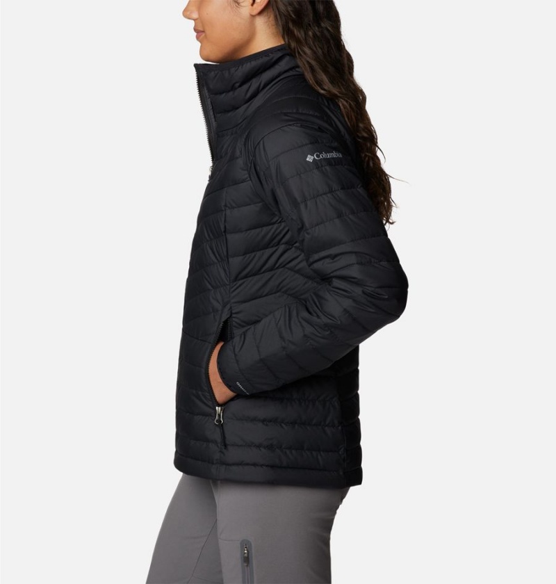 Columbia Powder Lite II Full Zip Women's Puffer Jacket Black | ZSCLEJ-850