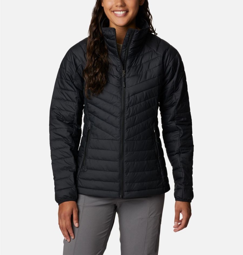 Columbia Powder Lite II Full Zip Women\'s Puffer Jacket Black | ZSCLEJ-850