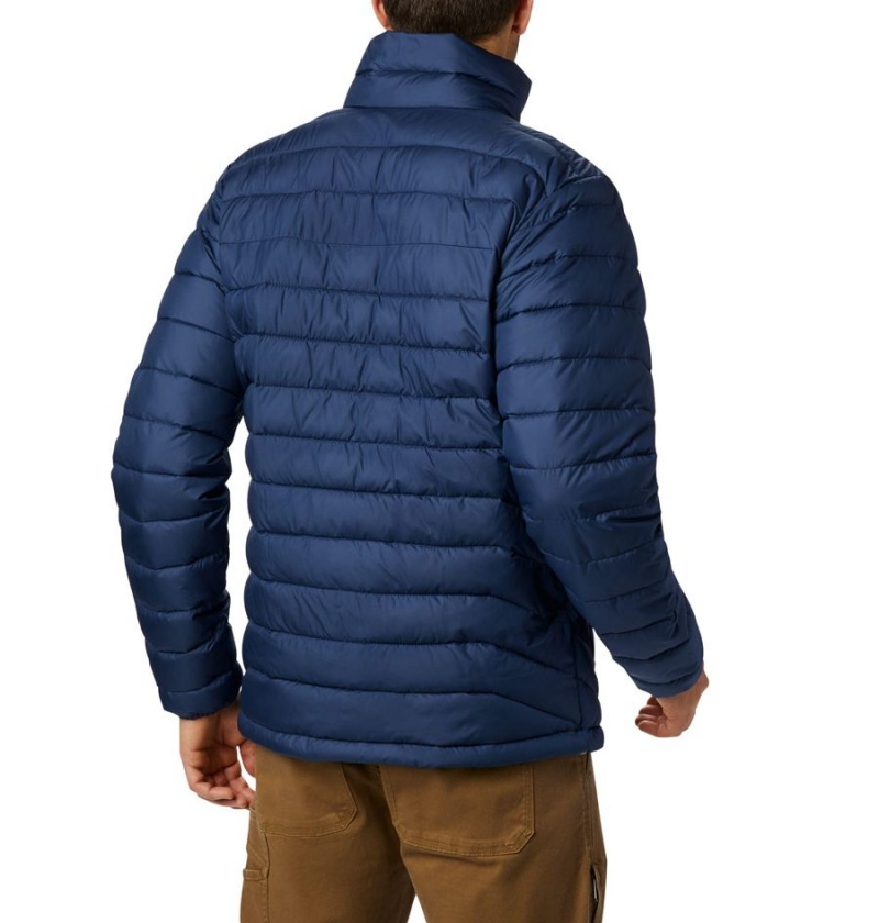 Columbia Powder Lite Insulated Men's Puffer Jacket Navy | ZHJYWB-710