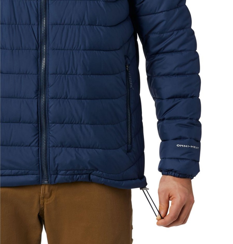 Columbia Powder Lite Insulated Men's Puffer Jacket Navy | ZHJYWB-710