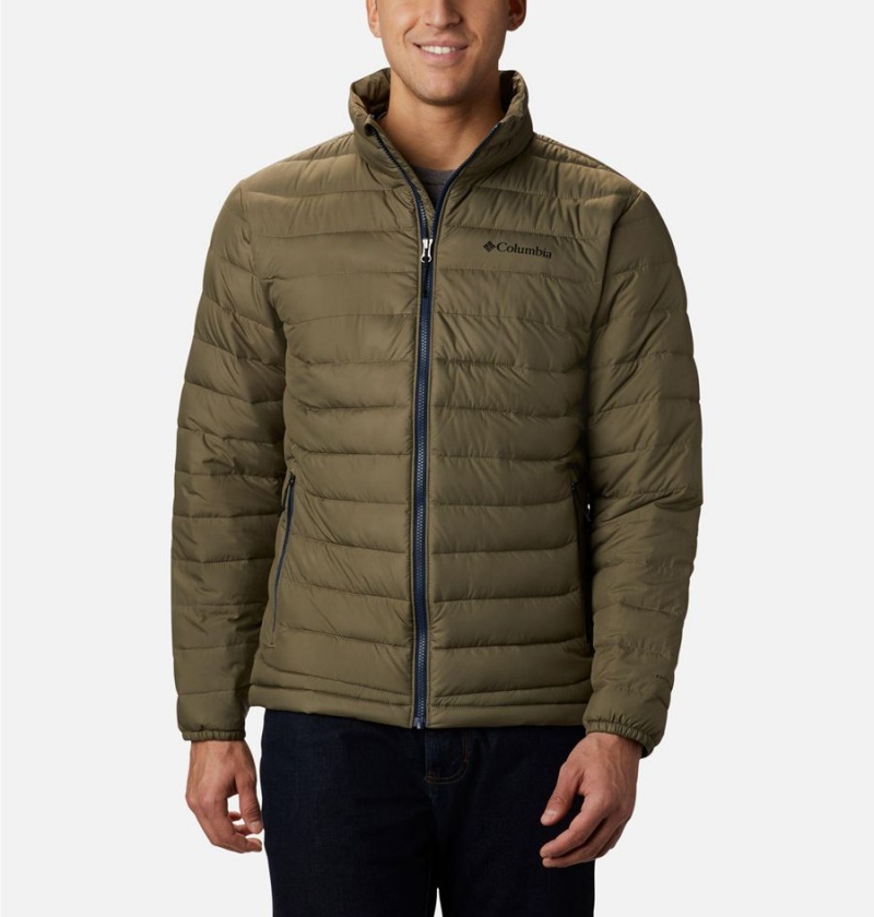 Columbia Powder Lite Insulated Men\'s Puffer Jacket Green | VSBTLW-612