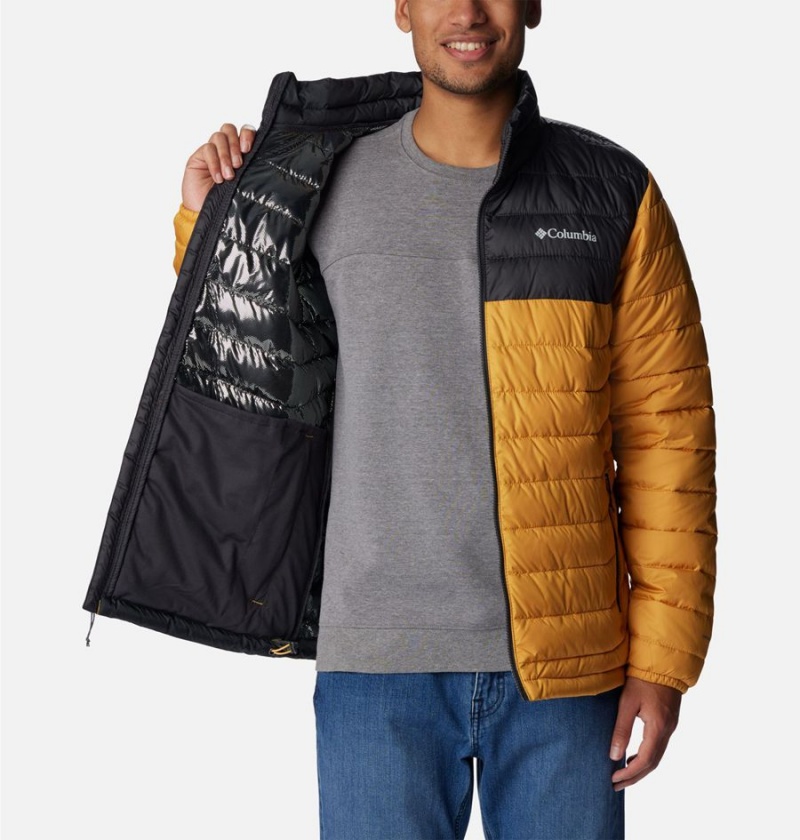 Columbia Powder Lite Insulated Men's Puffer Jacket Yellow | XVGUKZ-014