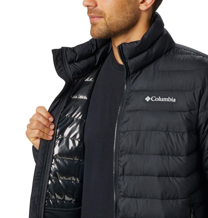Columbia Powder Lite Insulated Men's Puffer Jacket Black | JZELSA-032