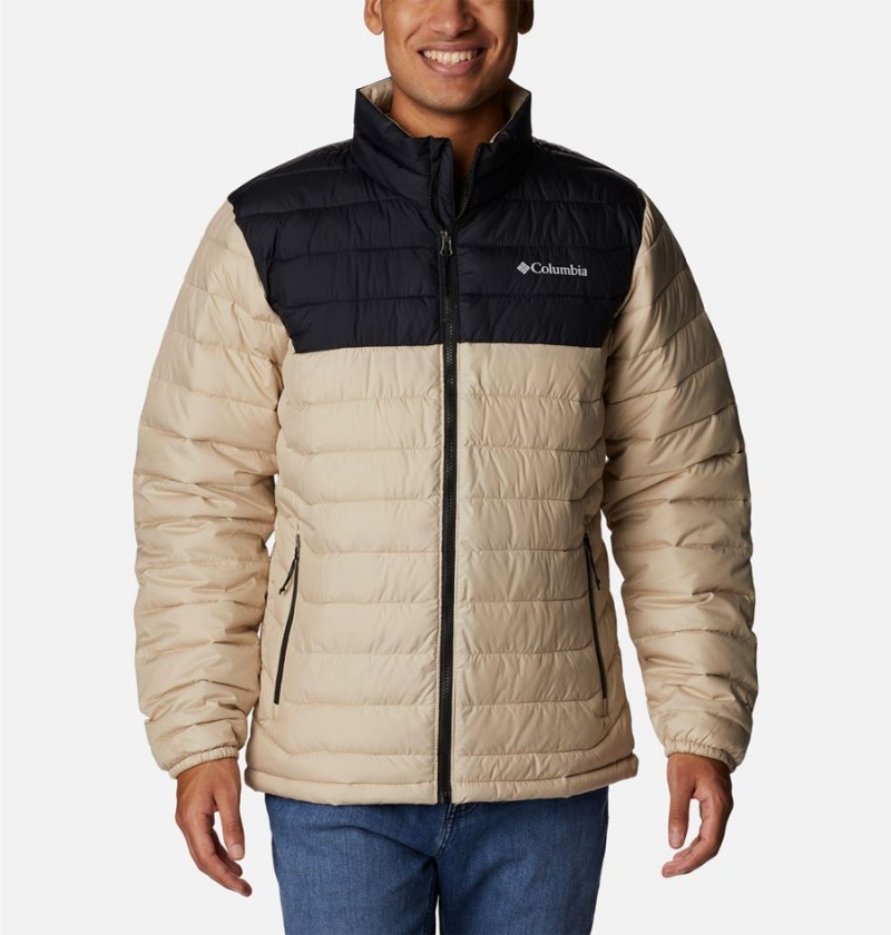 Columbia Powder Lite Insulated Men\'s Puffer Jacket Khaki | XACGTQ-916