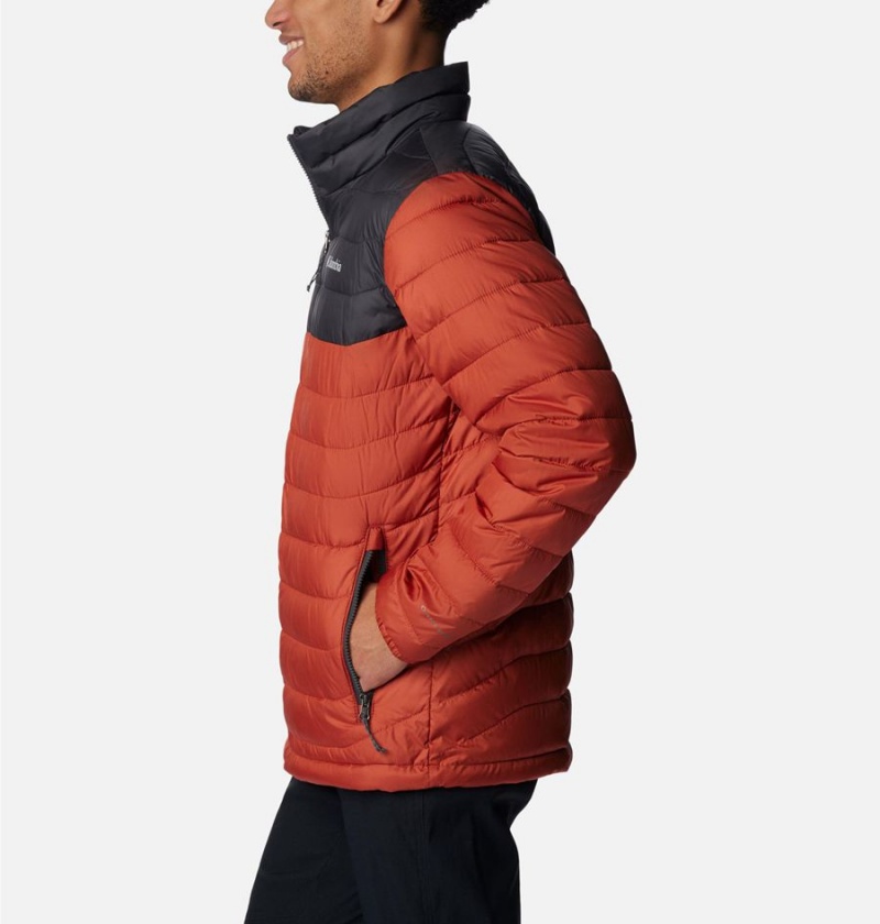 Columbia Powder Lite Insulated Men's Puffer Jacket Red | NFWAQB-895