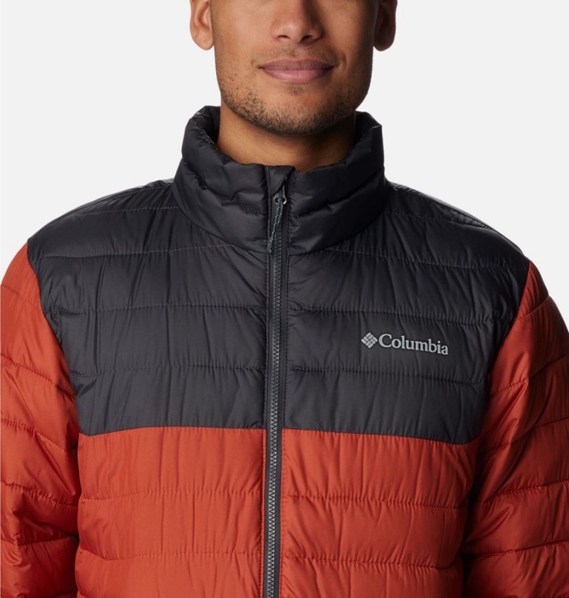Columbia Powder Lite Insulated Men's Puffer Jacket Red | NFWAQB-895