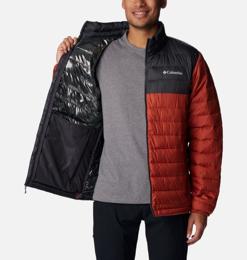 Columbia Powder Lite Insulated Men's Puffer Jacket Red | NFWAQB-895