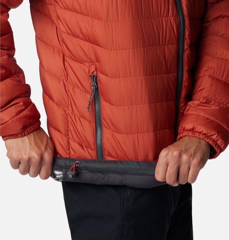 Columbia Powder Lite Insulated Men's Puffer Jacket Red | NFWAQB-895