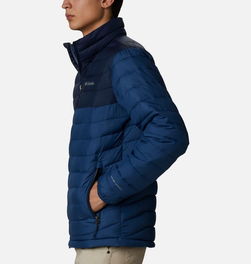 Columbia Powder Lite Insulated Men's Puffer Jacket Navy | GHKLPX-504