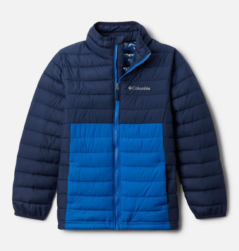 Columbia Powder Lite Kids\' Jacket Navy | NXLOCR-285
