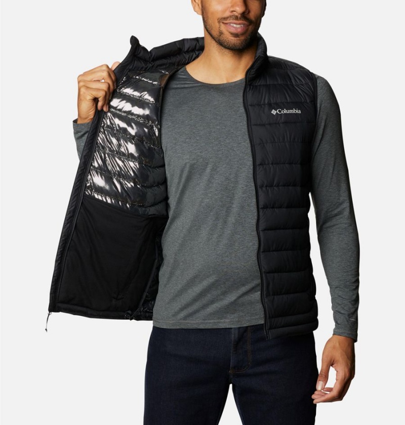 Columbia Powder Lite Men's Vest Black | QYOKEX-982