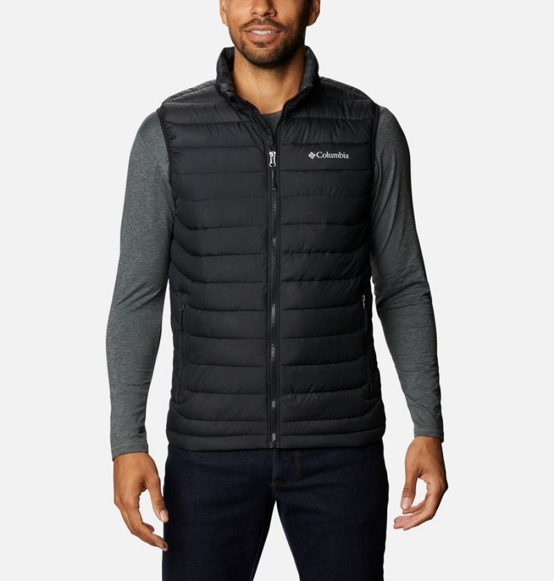 Columbia Powder Lite Men\'s Vest Black | QYOKEX-982