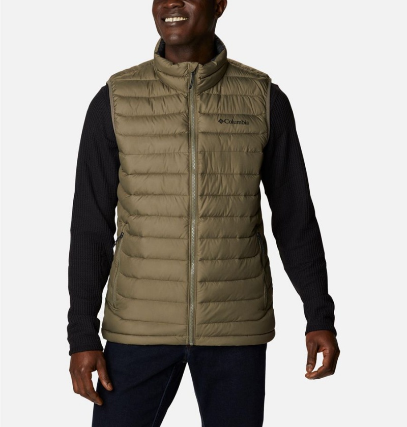Columbia Powder Lite Men\'s Vest Green | YVMZLE-892