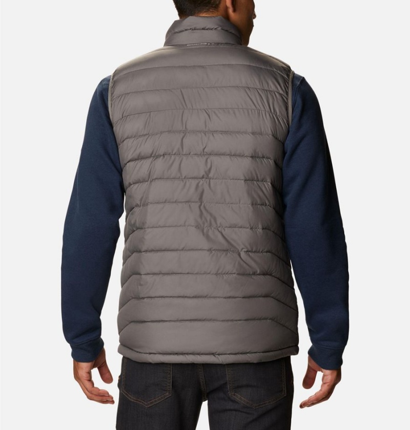 Columbia Powder Lite Men's Vest Grey | EKZXPR-389