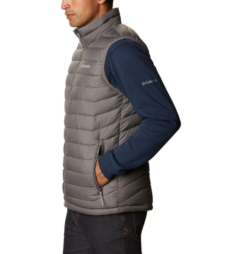 Columbia Powder Lite Men's Vest Grey | EKZXPR-389