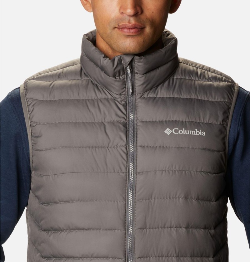 Columbia Powder Lite Men's Vest Grey | EKZXPR-389