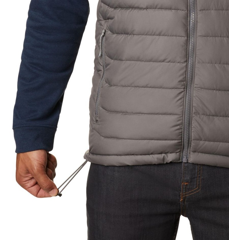 Columbia Powder Lite Men's Vest Grey | EKZXPR-389