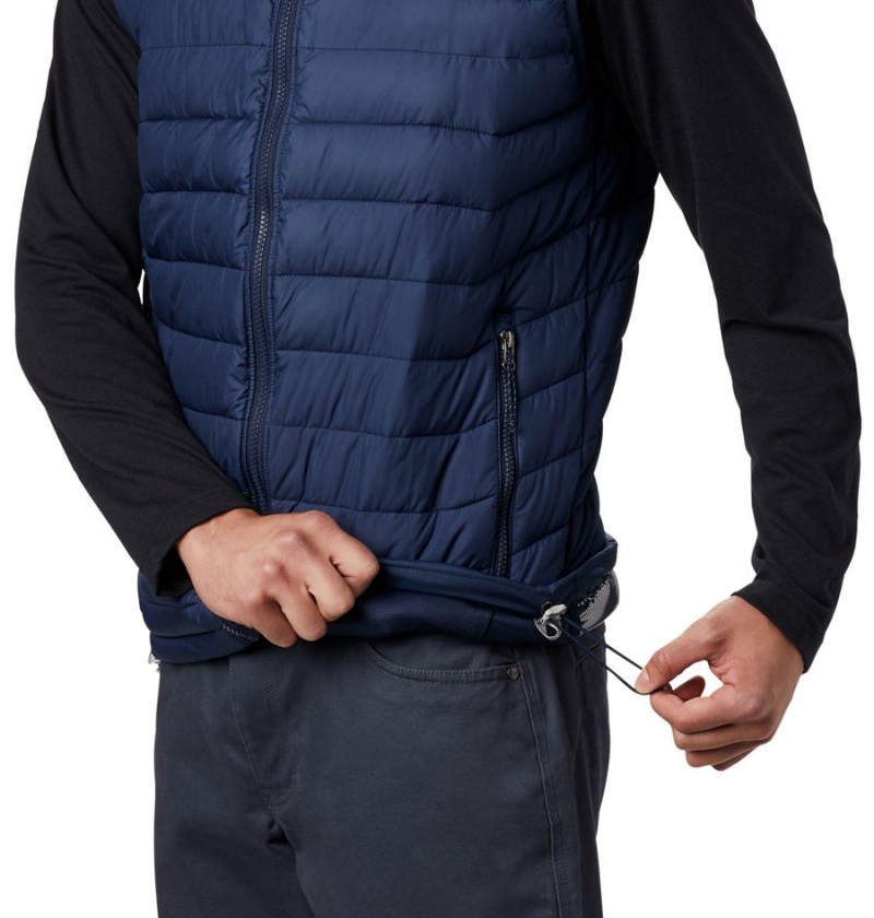 Columbia Powder Lite Men's Vest Navy | EUABQP-379