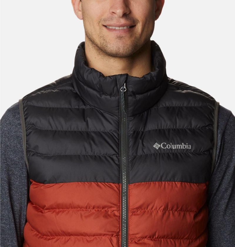 Columbia Powder Lite Men's Vest Red | KXVDEI-098