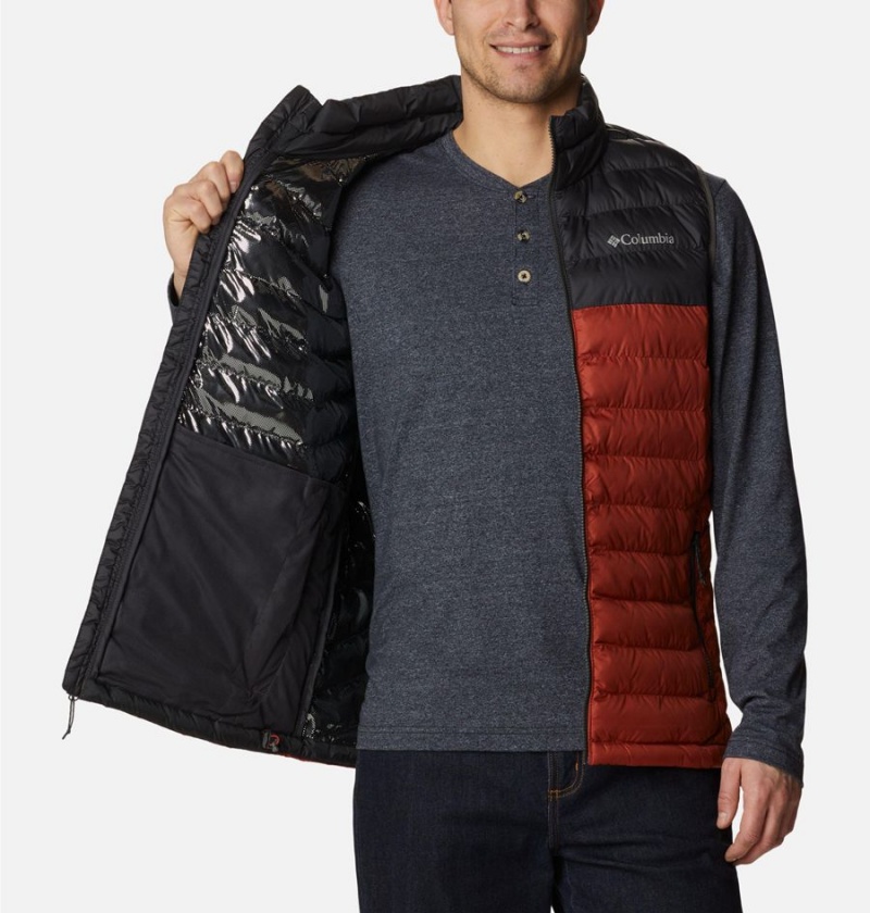 Columbia Powder Lite Men's Vest Red | KXVDEI-098