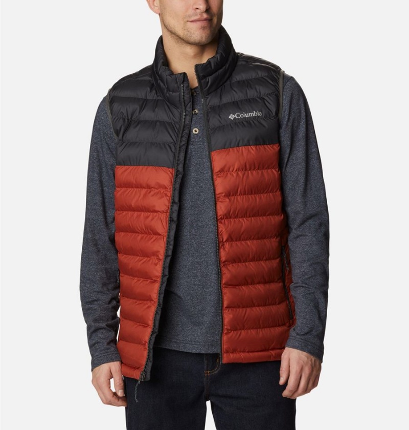 Columbia Powder Lite Men's Vest Red | KXVDEI-098