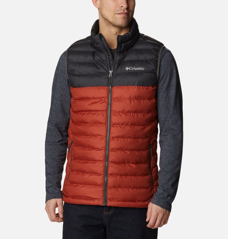 Columbia Powder Lite Men\'s Vest Red | KXVDEI-098