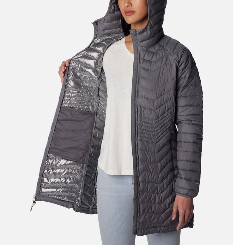 Columbia Powder Lite Mid Women's Puffer Jacket Grey | QGYKEF-298