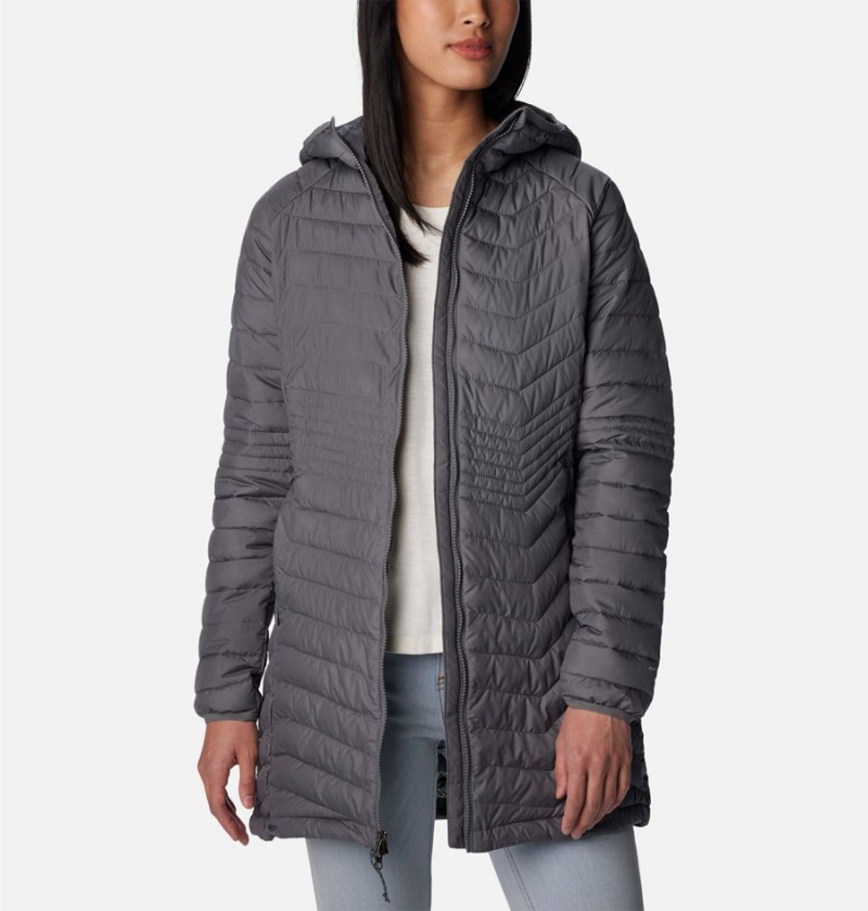 Columbia Powder Lite Mid Women's Puffer Jacket Grey | QGYKEF-298