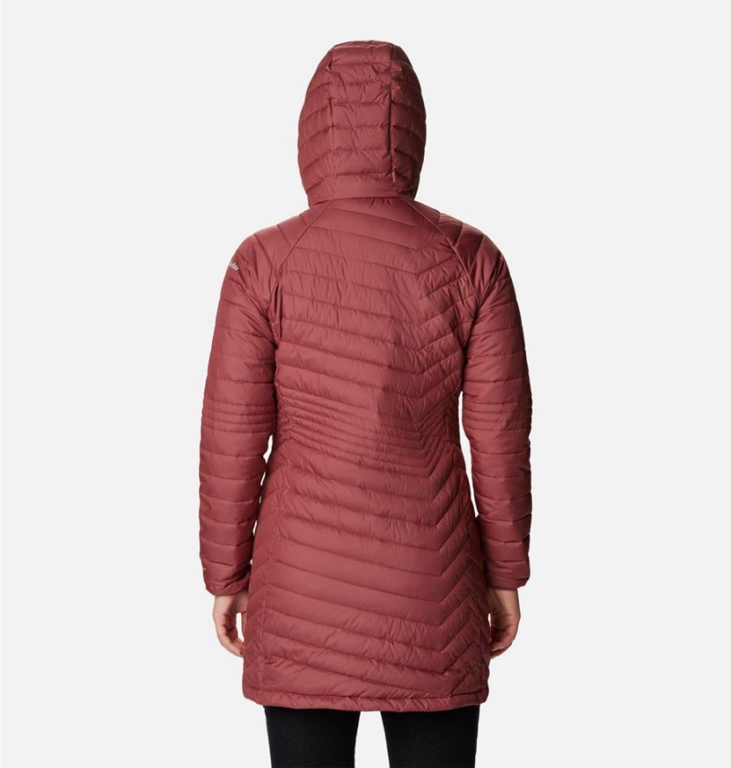Columbia Powder Lite Mid Women's Puffer Jacket Red | OQHXCE-347