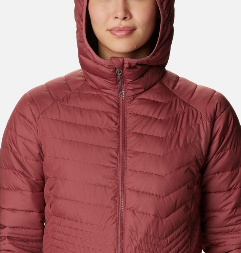 Columbia Powder Lite Mid Women's Puffer Jacket Red | OQHXCE-347