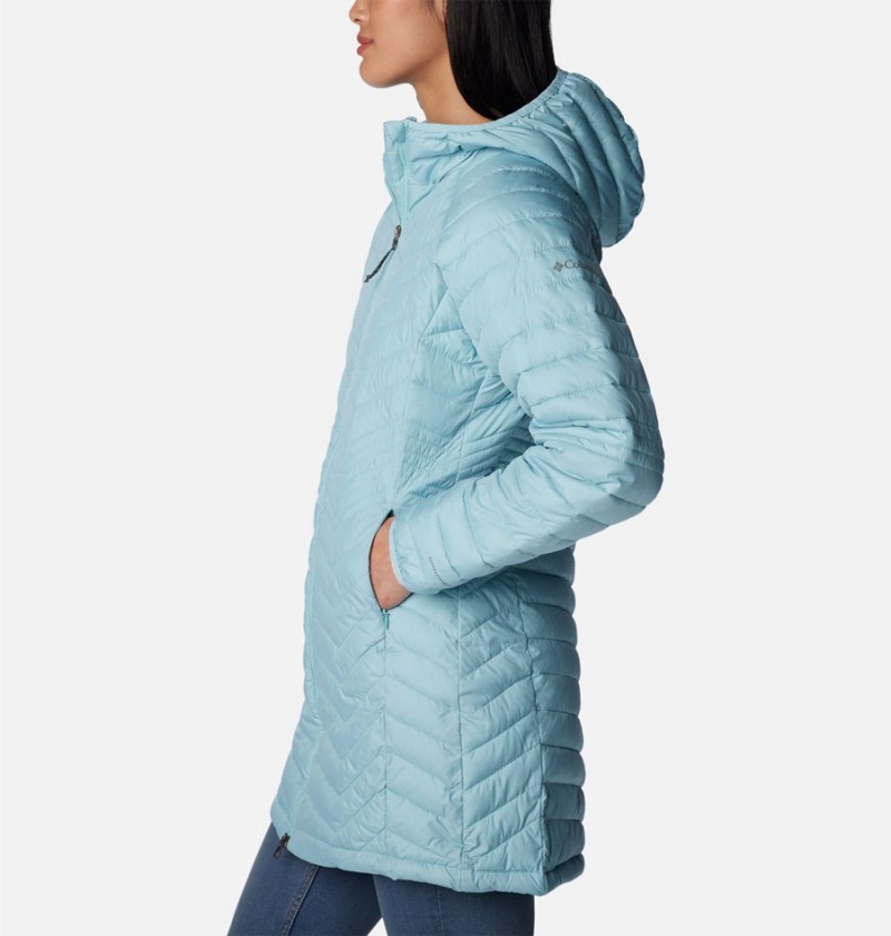 Columbia Powder Lite Mid Women's Puffer Jacket Turquoise | ICOGAJ-176