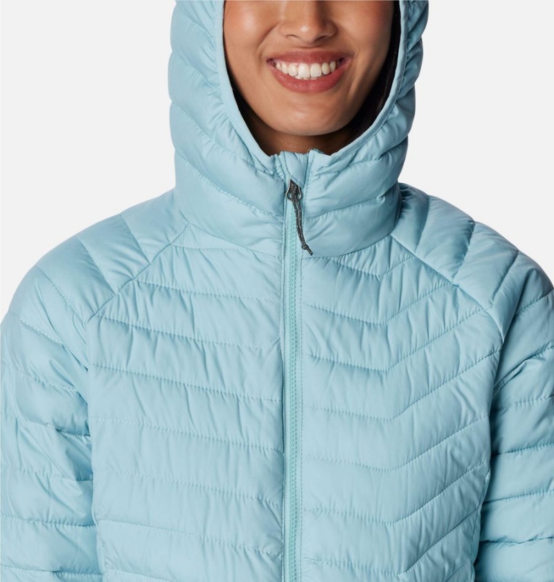 Columbia Powder Lite Mid Women's Puffer Jacket Turquoise | ICOGAJ-176