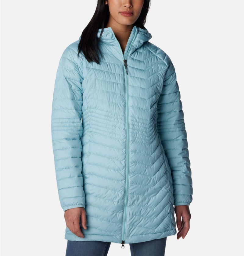 Columbia Powder Lite Mid Women\'s Puffer Jacket Turquoise | ICOGAJ-176