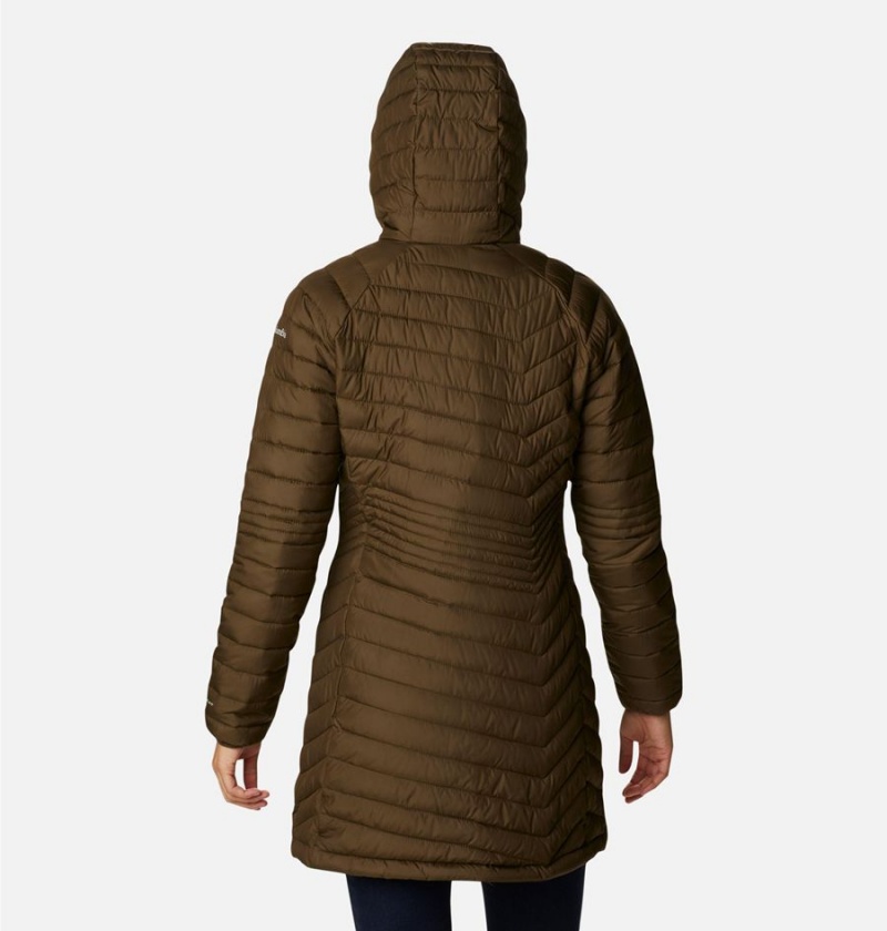 Columbia Powder Lite Mid Women's Puffer Jacket Olive | POFRJK-532