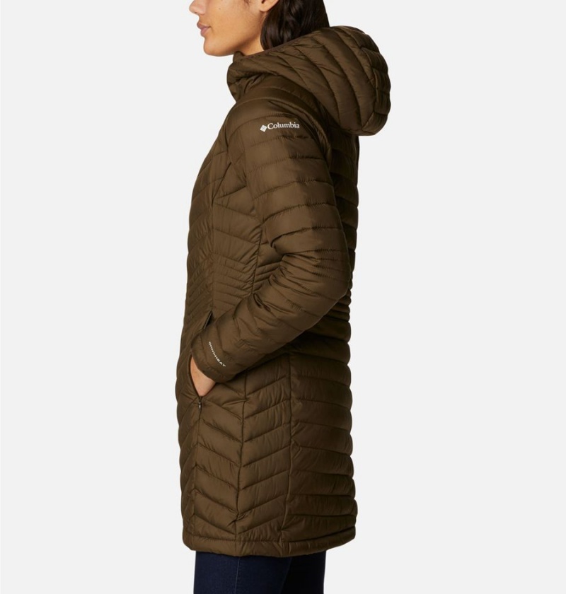 Columbia Powder Lite Mid Women's Puffer Jacket Olive | POFRJK-532