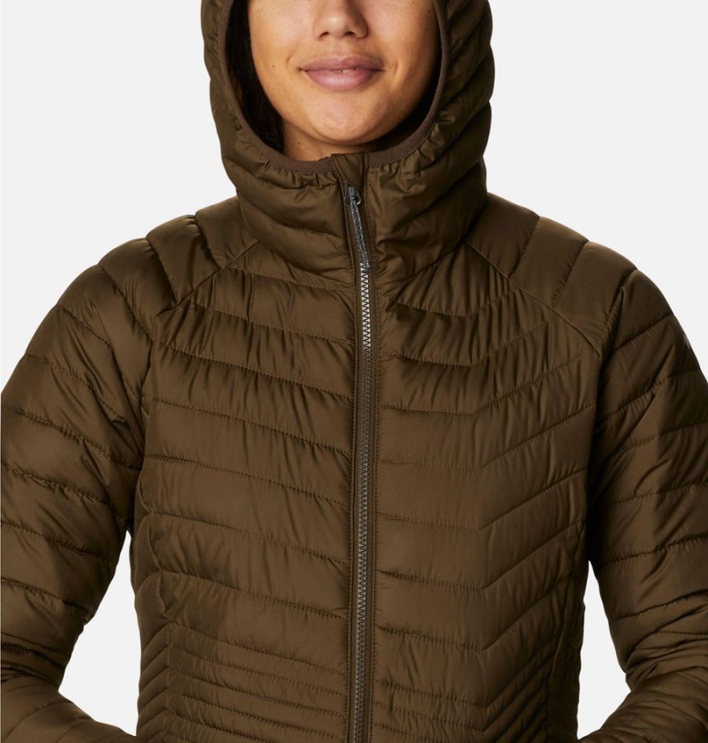 Columbia Powder Lite Mid Women's Puffer Jacket Olive | POFRJK-532