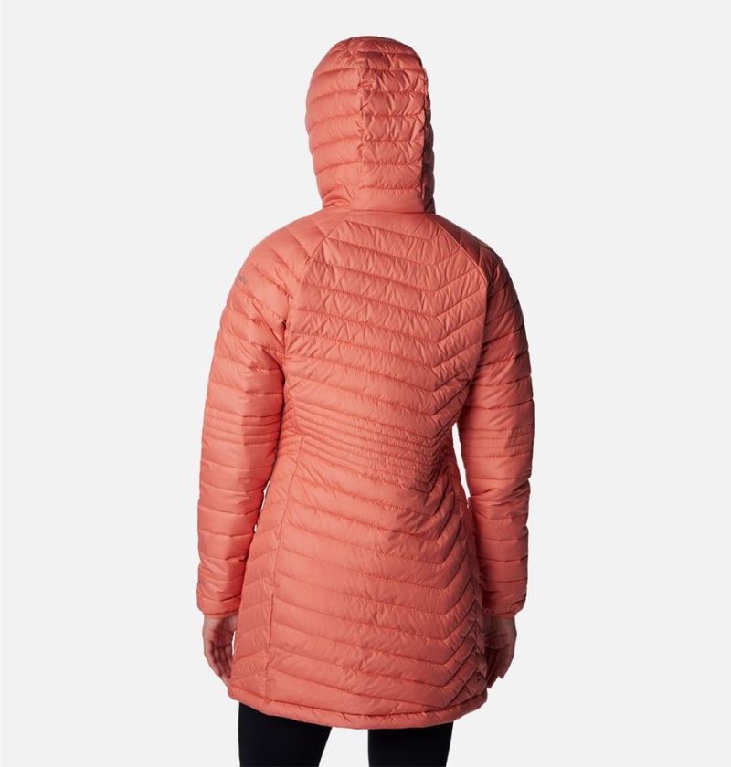Columbia Powder Lite Mid Women's Puffer Jacket Coral | NLYEBZ-269