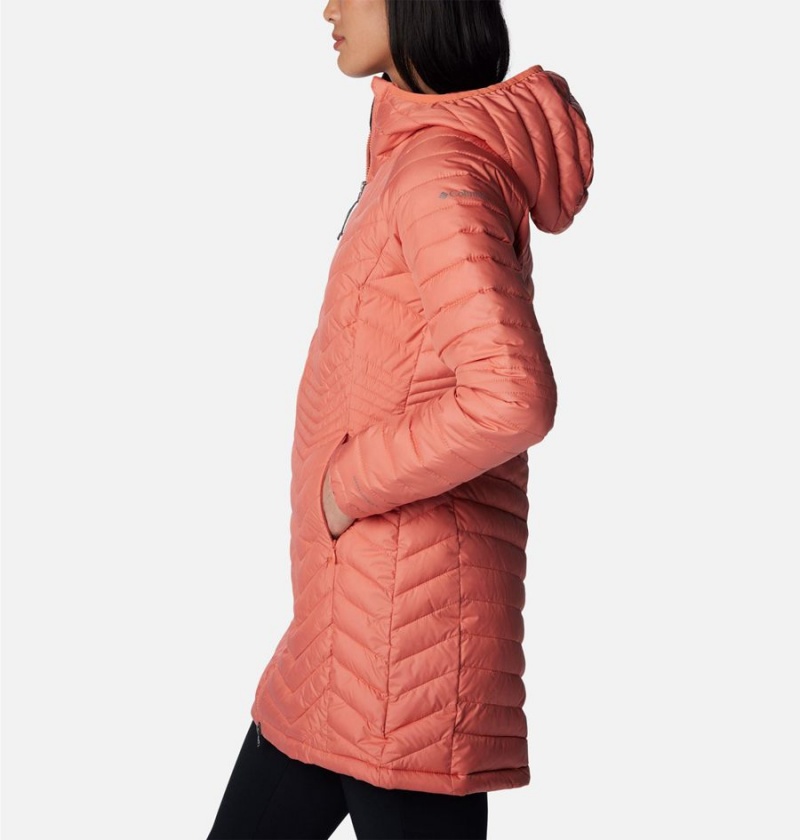 Columbia Powder Lite Mid Women's Puffer Jacket Coral | NLYEBZ-269