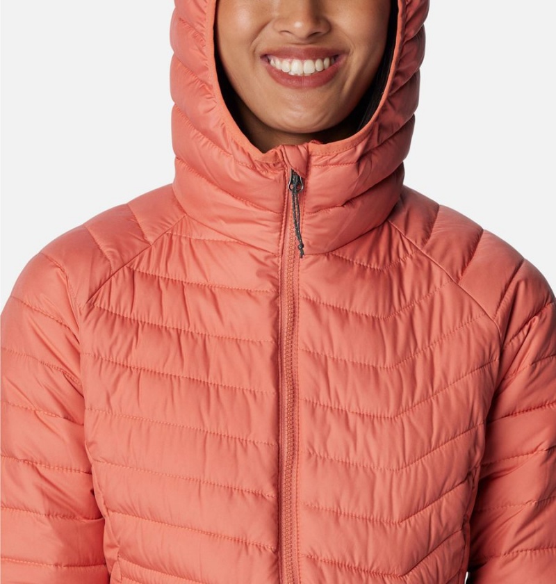 Columbia Powder Lite Mid Women's Puffer Jacket Coral | NLYEBZ-269