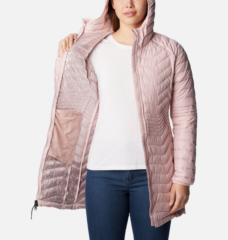 Columbia Powder Lite Mid Women's Puffer Jacket Pink | KWYBON-867