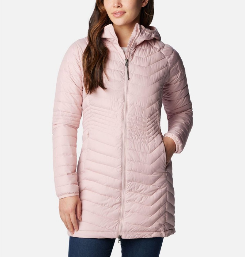 Columbia Powder Lite Mid Women\'s Puffer Jacket Pink | KWYBON-867