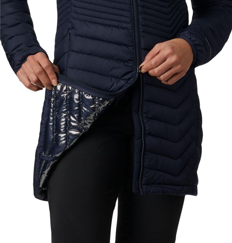 Columbia Powder Lite Mid Women's Puffer Jacket Navy | FQEKPO-341