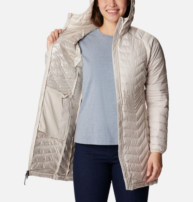 Columbia Powder Lite Mid Women's Puffer Jacket White | PTKBUO-205